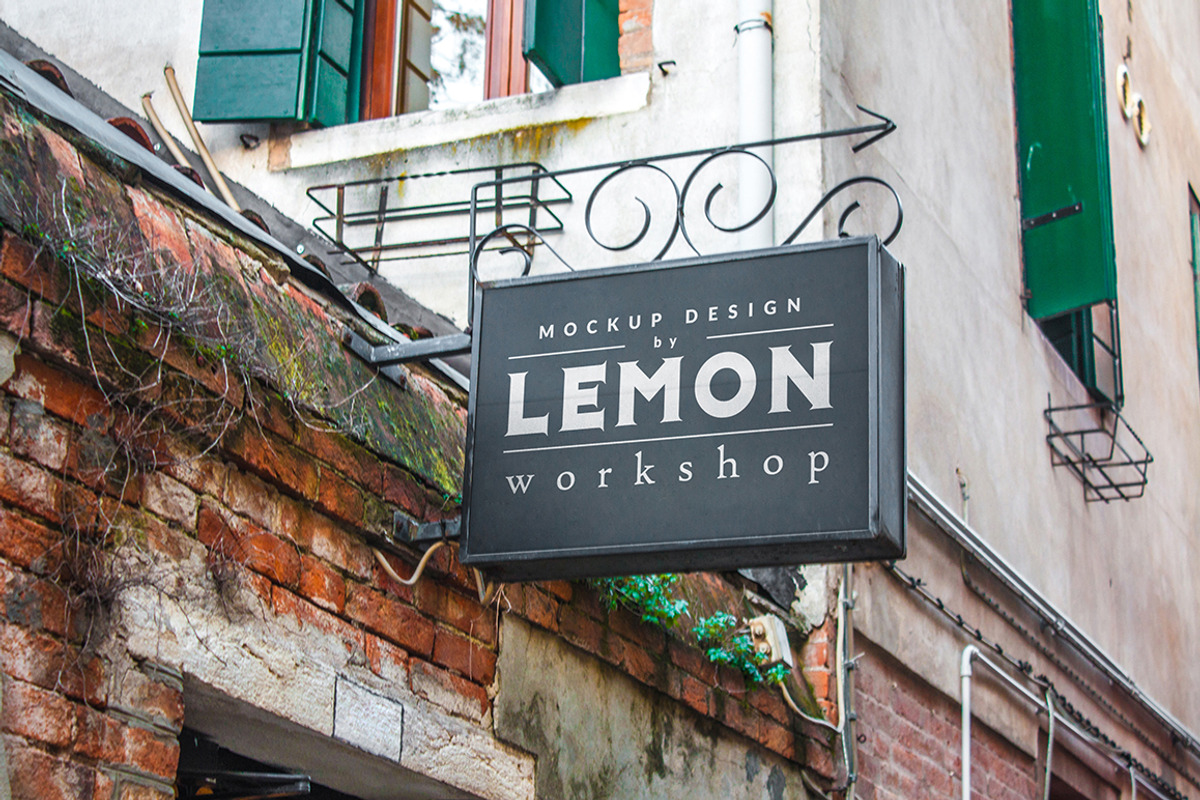 Black Outdoor Sign Logo Mockup, a Product Mockup by Lemon Workshop (Photo 1 of 2)