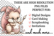 Whimsical Easter Squirrel Clipart, an Illustration by Daily.Designs (Thumbnail 2 of 8)
