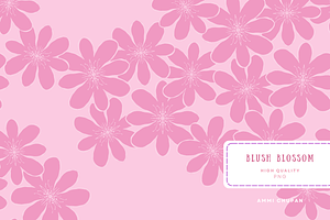 Blush Blossom Seamless, a Pattern Graphic by AMMi