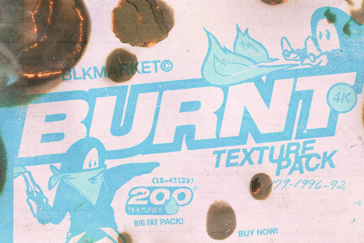Burnt Paper Texture Pack, a Texture Graphic by BLKMARKET© (Photo 1 of 7)
