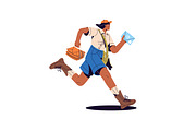 Postmen delivering letters, mail set, a Person Illustration by PaperTrident (Thumbnail 5 of 13)