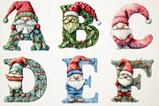 Christmas Gnomes Alphabet Png Clipar, an Illustration by RobertsArt (Thumbnail 2 of 7)