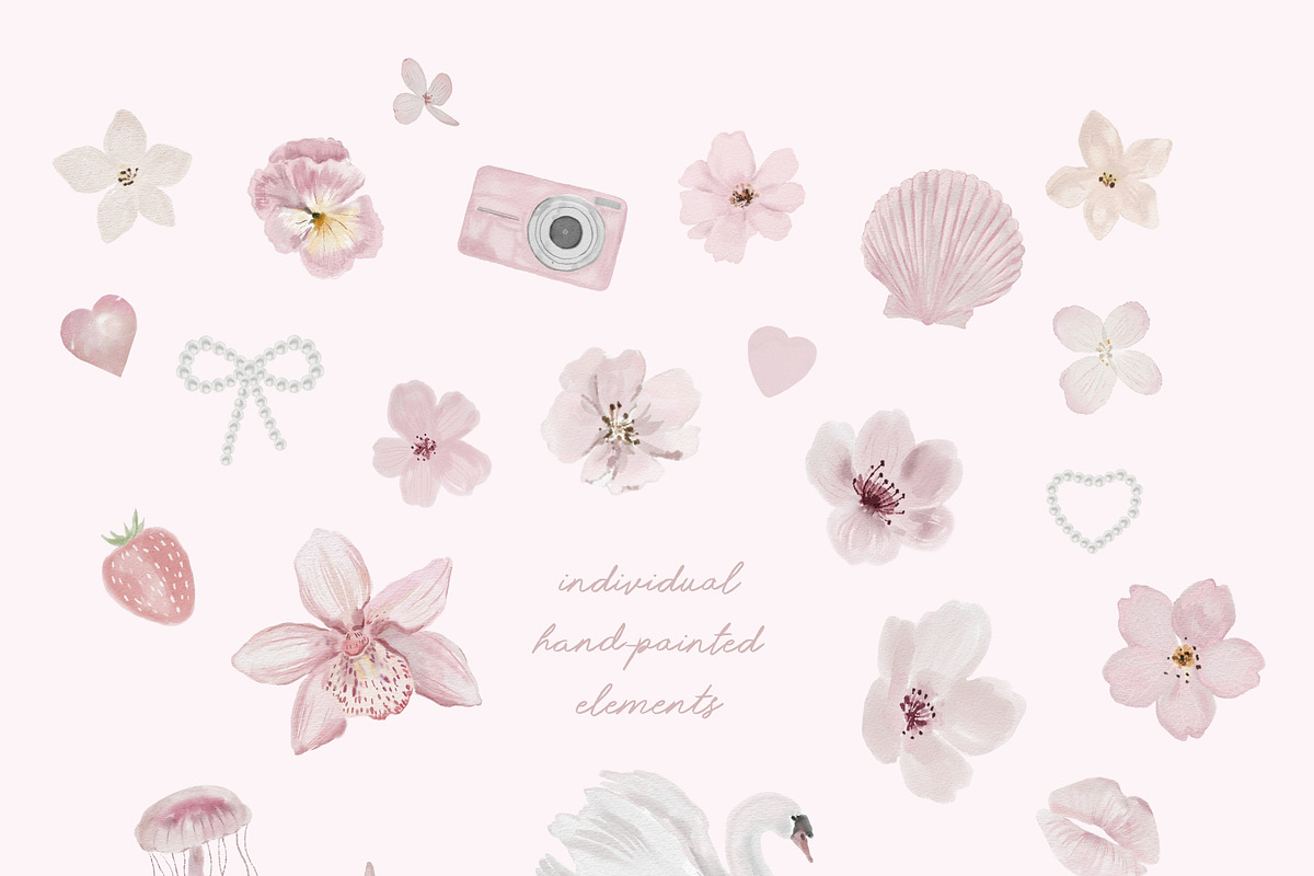 Soft pink vibe - hand-painted, an Object Graphic by Youksy (Photo 3 of 14)