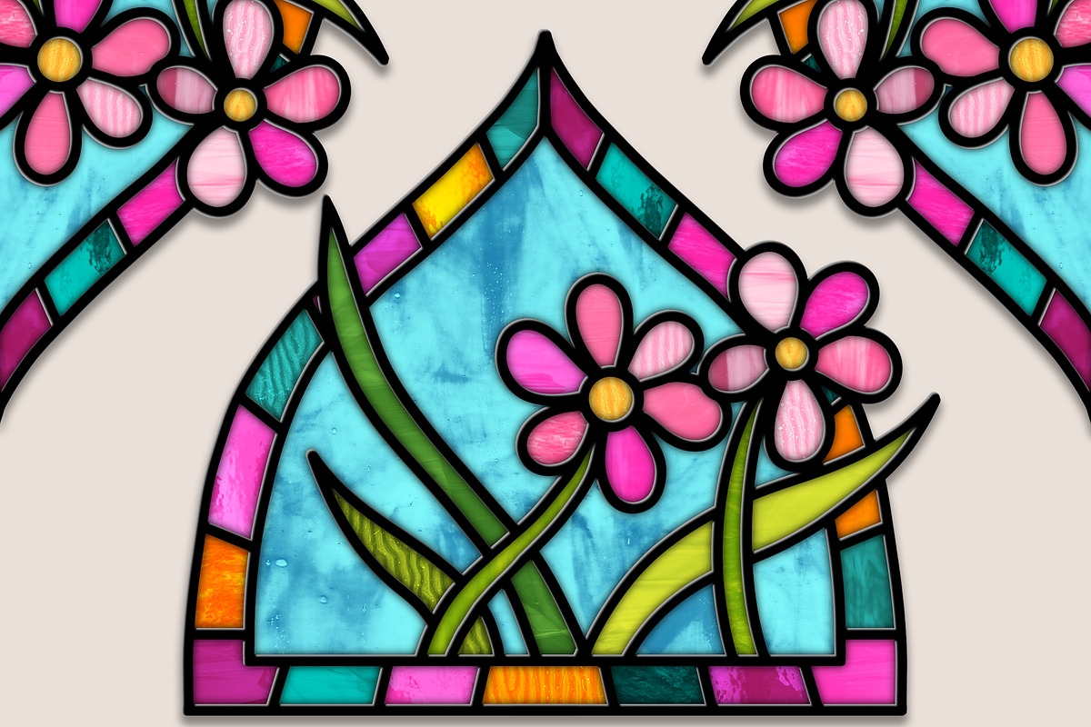 Stained Glass Brushes For Procreate, a Brush Add-On by seamless team (Photo 2 of 11)
