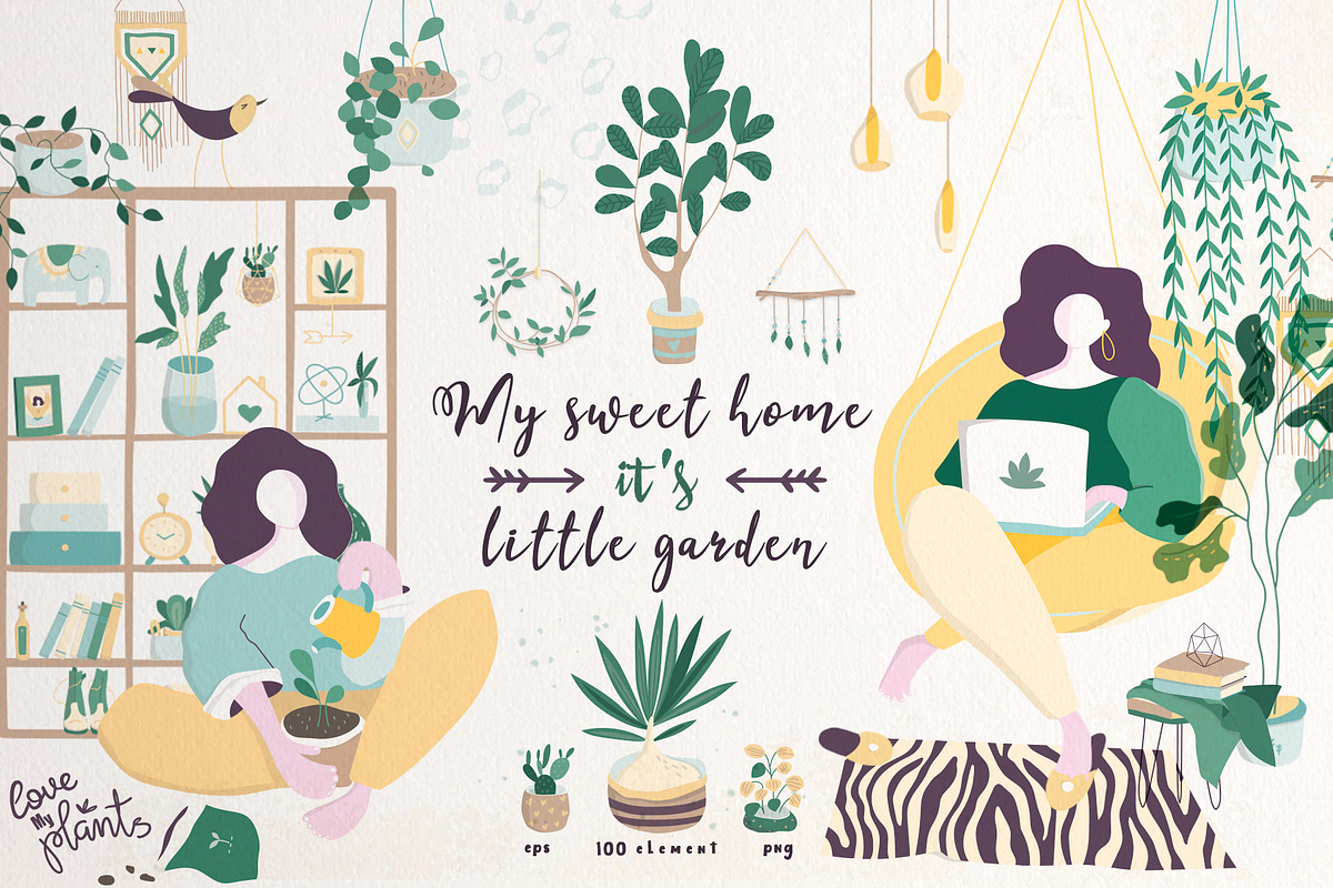 My Sweet Home and Little Garden, a Decorative Illustration by Ann Art Houze (Photo 1 of 7)
