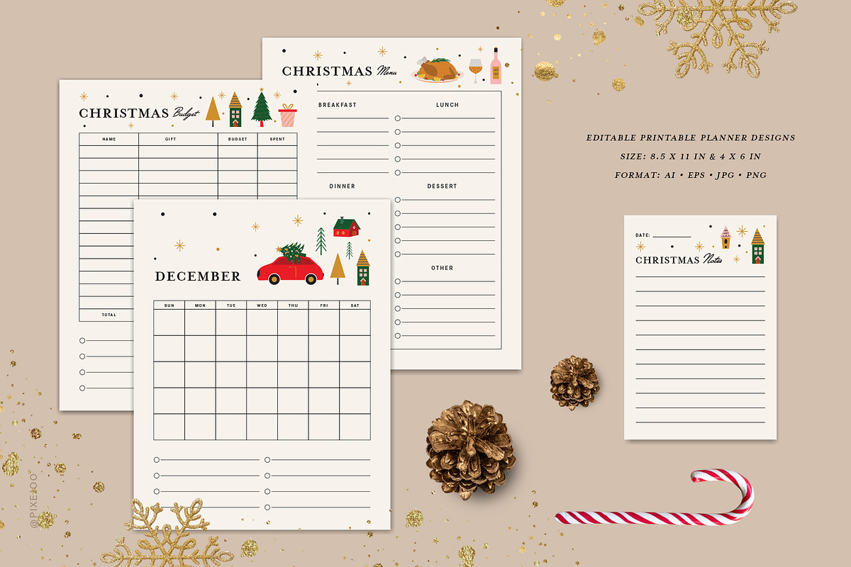 Christmas Collection Illustrations, an Illustration by Pixejoo (Photo 12 of 15)