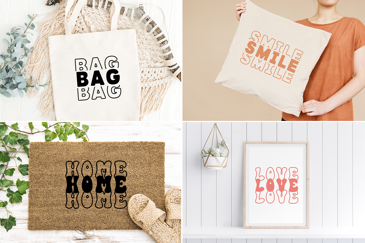 Stacked Fonts Bundle 12 Fonts, a Sans Serif Font by Sofia Skoog (Photo 2 of 9)