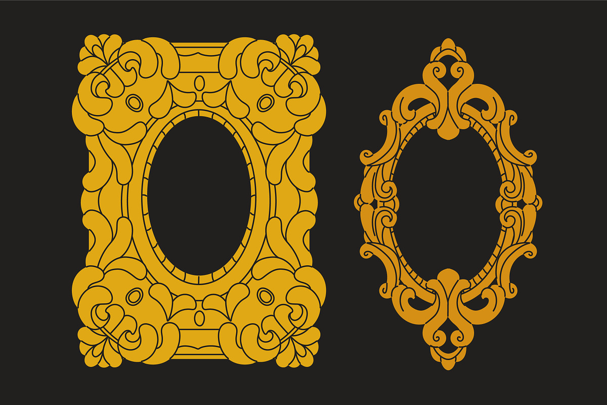 Vintage picture frames, borders set, an Object Illustration by Good Studio (Photo 10 of 16)