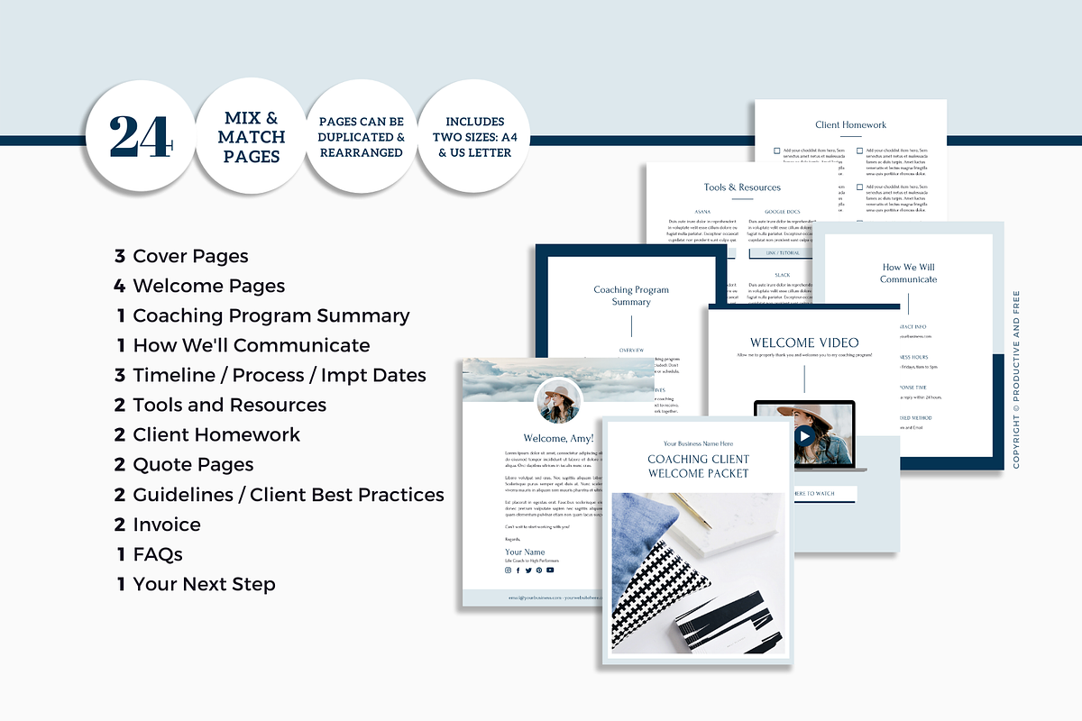 Coaching Client Goodbye Packet, a Magazine Template by ProductiveandFree (Photo 2 of 15)