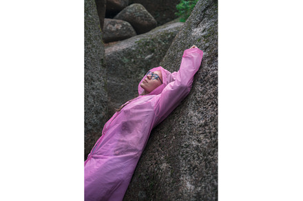 Woman in Pink Raincoat Enjoying, a Nature Photo by Jan Jack Russo Media