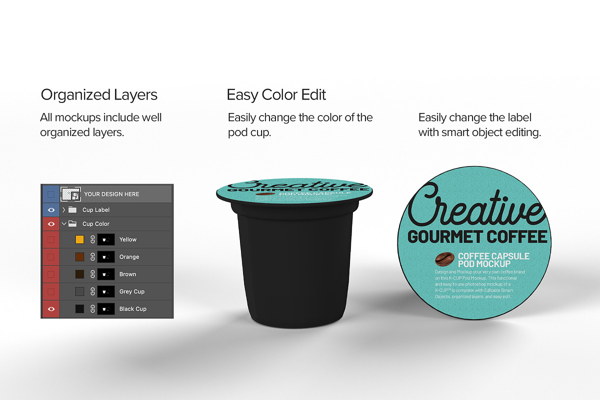 Versatile Coffee Capsule Mockup Set, a Cups & Container Mockup by IFBdesign (Photo 5 of 7)