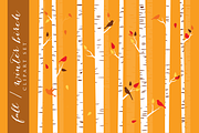 Birch trees winter fall clip art, a Seasonal Illustration by WinchesterLambourne (Thumbnail 1 of 4)