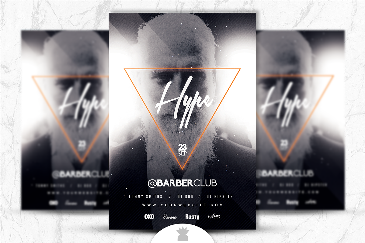 4in1 HYPE Flyer Template, a Flyer Template by OVNI-TEMPLATES (Photo 1 of 4)