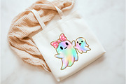Iridescent Ghost Pumpkin PNG, an Illustration by Watercolor design (Thumbnail 3 of 3)
