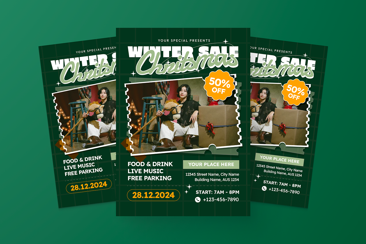 Winter Wonderland Sale Flyer, a Flyer Template by MMPixelCraft (Photo 6 of 6)