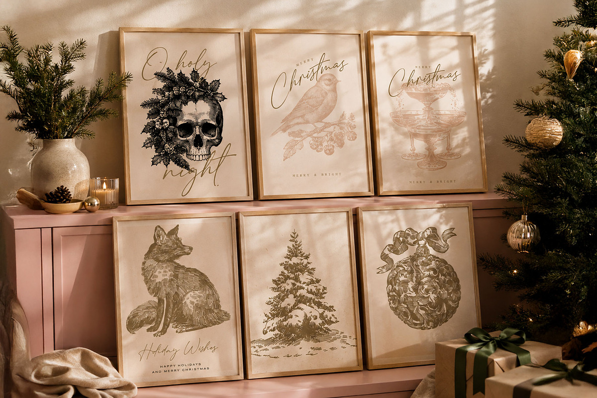 50 Dark Christmas Poster Templates, an Object Graphic by KetteCreate (Photo 15 of 15)