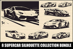 Luxury Car Clipart Vector Bundle, an Illustration by Creativeshirt