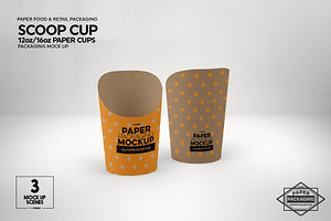 Paper Scoop 12/16oz Cups Mockup