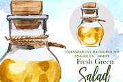 Salad Watercolor Clipart Set, a Food Illustration by ArtCreationsDesign (Thumbnail 7 of 13)