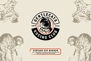 Vintage Cat Badges, a Branding & Logo Template by ehaezer (Thumbnail 1 of 5)