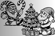Gnome Christmas SVG PNG, a Seasonal Illustration by Easli-Done Designs (Thumbnail 4 of 4)