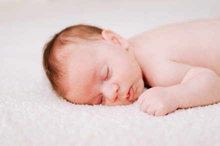 portrait of a newborn asleep in studio lighting, a Person Photo by rubenchase