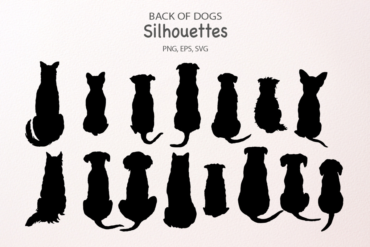Back of Dogs Silhouettes, Outlines,, an Animal Illustration by Corner Croft (Photo 3 of 4)
