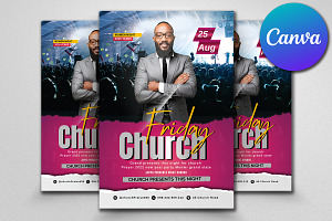 Good Friday Church Service Flyer, a Flyer Template by Psd Templates