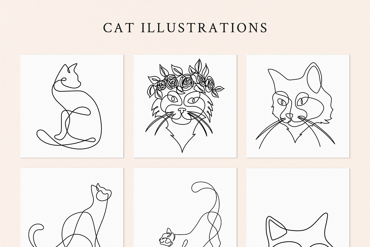 One Line Cats & Dogs: Elegant Pets, an Illustration by amber&ink (Photo 2 of 7)
