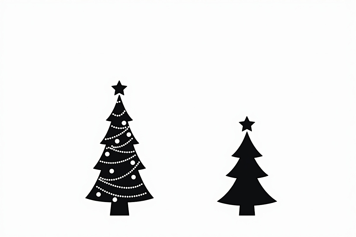 Cozy Holiday Tree Silhouette Designs, an Illustration by Gaye Art (Photo 3 of 21)