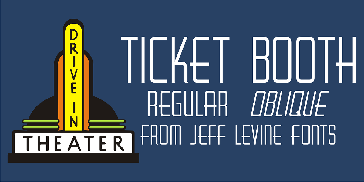 Ticket Booth JNL, a Sans Serif Font by Jeff Levine Fonts
