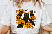 Black Cat Pumpkin Png, an Illustration by Craft Nest (Thumbnail 3 of 6)