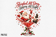 Sleighed All Day, Sipping All Night, a Seasonal Illustration by Craft Nest (Thumbnail 1 of 6)