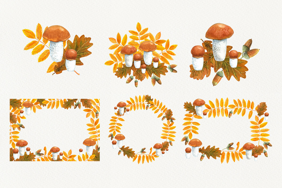 Autumn Woodland Watercolor, a Seasonal Illustration by YarovaArt (Photo 12 of 15)