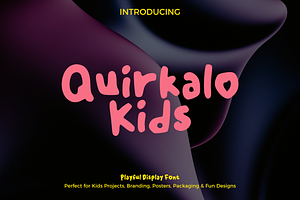 Quirkalo Kids Playful Display Font