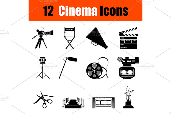 Set Of Cinema Icons