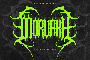 Morvakh - Death Metal Font