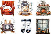 Creepy and Cozy Halloween-Clipart, an Illustration by CraftArtStudio (Thumbnail 3 of 6)