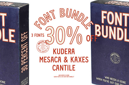 30% OFF Mesaca, Cantile & Kudera, a Sans Serif Font by Megflags