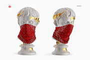 Neck Gaiter on Sculpture Mockup, a Mask Mockup by HelenStock (Thumbnail 3 of 9)
