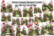 Spring Flowers Pathway Clipart, an Illustration by Dream Creation (Thumbnail 1 of 5)