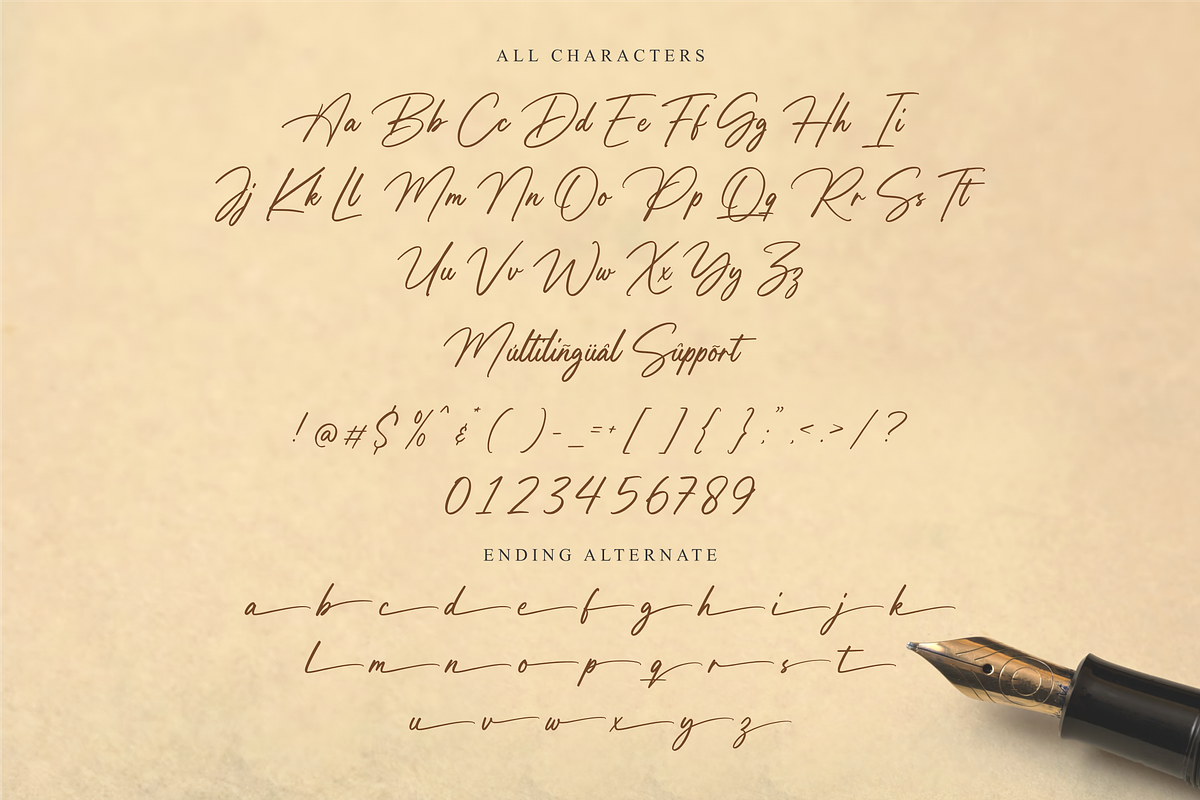 Gorgeouspen A Elegant Signature, a Script Font by Allouse Studio (Photo 9 of 10)