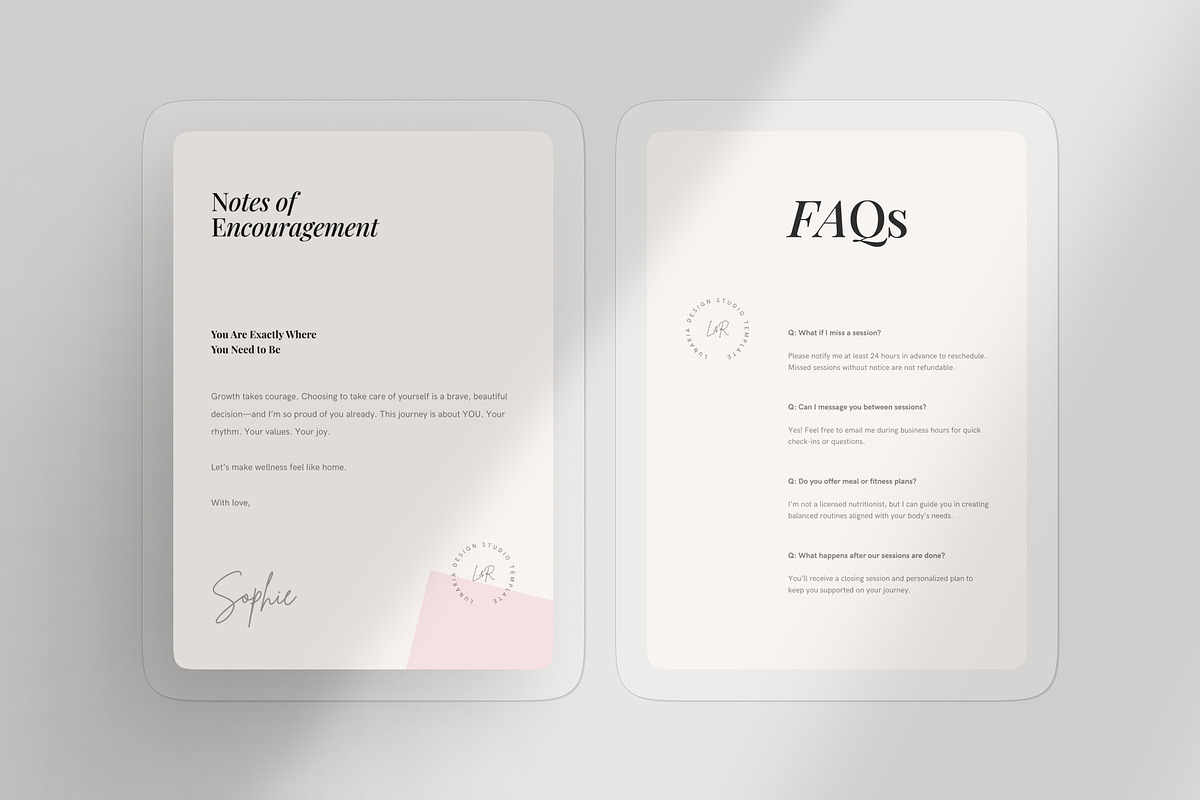 Client Welcome Packet Template, a Magazine Template by Lunaria (Photo 3 of 9)