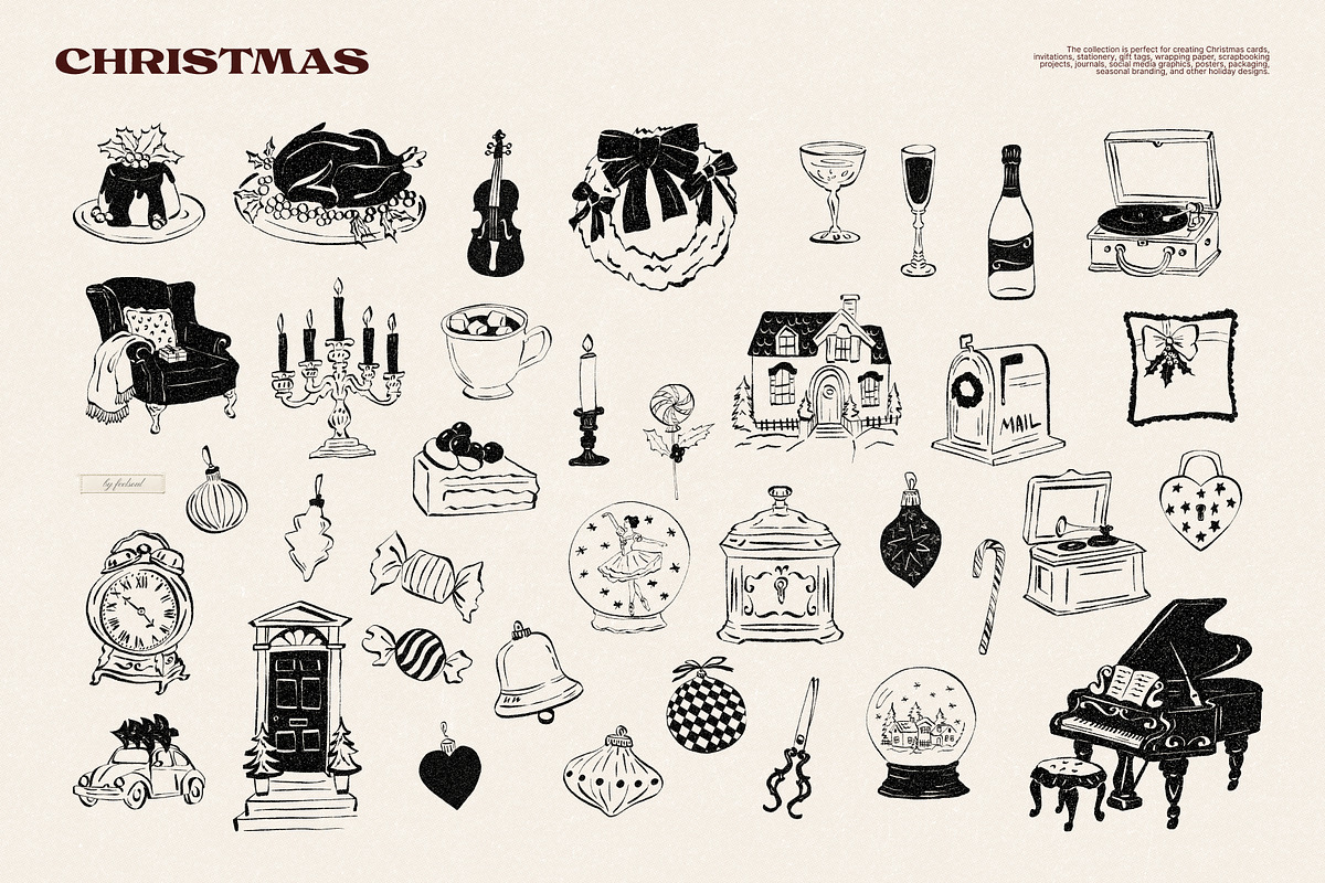 Little Christmas Things Illustration, a Seasonal Illustration by Feelsoul (Photo 9 of 10)
