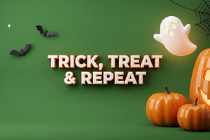 Spooky Halloween Typography Poster