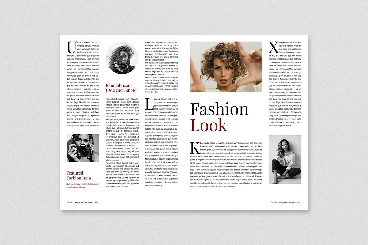 Fashion Magazine Template, a Magazine Template by Cleffon_Graphic_Studio (Photo 11 of 14)
