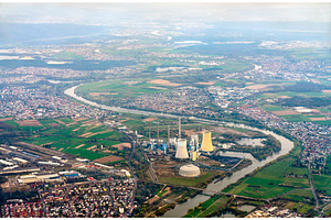 The main river with coalfired stock photo containing power and plant, an Industrial Photo by Leonid Andronov