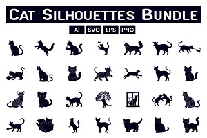 Cats Silhouette Pack