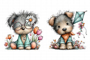 Whimsical Spring Dogs Clipart, an Illustration by Daily.Designs (Thumbnail 5 of 7)