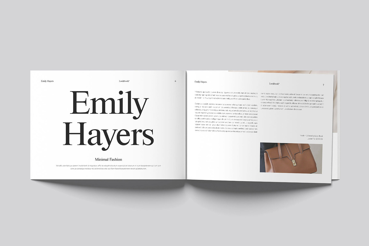 Minimalist Lookbook Landscape, a Magazine Template by DesignCrest (Photo 6 of 17)
